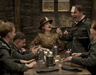 Still of Ken Duken, Arndt Schwering-Sohnrey, Diane Kruger, Volker Michalowski and Alexander Fehling in Inglourious Basterds