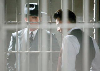 Still of Johnny Depp and Christian Bale in Public Enemies