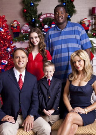 Still of Sandra Bullock, Tim McGraw, Jae Head, Quinton Aaron and Lily Collins in The Blind Side