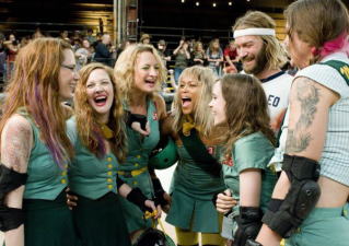 Still of Drew Barrymore, Ellen Page, Andrew Wilson and Kristen Wiig in Whip It