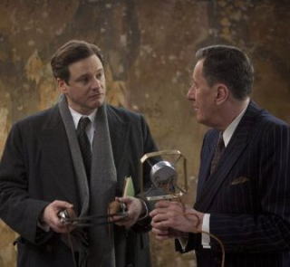 Still of Colin Firth and Geoffrey Rush in The King&#x27;s Speech