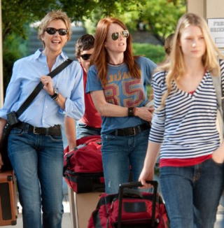 Still of Julianne Moore, Annette Bening and Josh Hutcherson in The Kids Are All Right